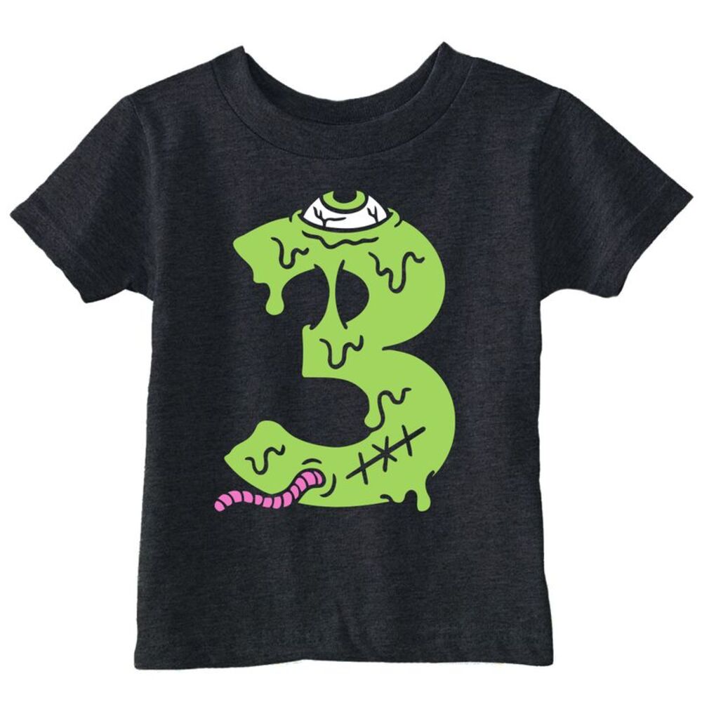 Toddler Funny T Shirts Zombie 3rd Birthday Tee For Young Kids